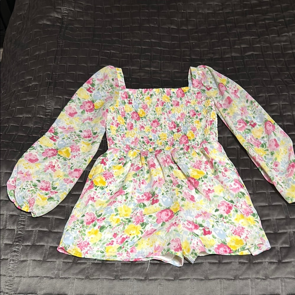 Floral Long Sleeve Romper